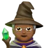 Mage: Medium-Dark Skin Tone Emoji 🧙🏾 image - Apple style