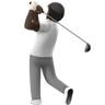 Person Golfing: Dark Skin Tone Emoji 🏌🏿 image - Apple style