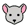 Mouse Face Emoji 🐭 image - OpenMoji style