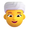 Woman Wearing Turban Emoji 👳‍♀️ image - Microsoft 3D Fluent style