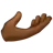 Palm Up Hand: Medium-Dark Skin Tone