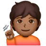 Deaf Person: Medium-Dark Skin Tone Emoji 🧏🏾 image - Samsung style