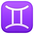 Gemini Emoji ♊ image - Facebook Meta style