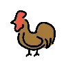 公鸡 Emoji 🐓 image - OpenMoji style