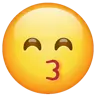 Emoji Baciare la faccia con gli occhi sorridenti 😙 image - WhatsApp style