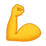 Biceps ยืดหยุ่น Emoji 💪 image - Telegram style