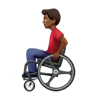 Man In Manual Wheelchair: Medium-Dark Skin Tone Emoji 👨🏾‍🦽 image - Apple style