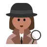 Woman Detective: Medium Skin Tone Emoji 🕵🏽‍♀️ image - Tossface style