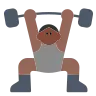 Person Lifting Weights: Medium-Dark Skin Tone Emoji 🏋🏾 image - Tossface style