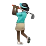 Woman Golfing: Dark Skin Tone Emoji 🏌🏿‍♀️ image - WhatsApp style