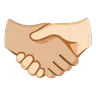 Handshake: Medium-Light Skin Tone, Light Skin Tone Emoji 🫱🏼‍🫲🏻 image - Google Noto Color Animated style