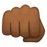 Oncoming Fist: Medium-Dark Skin Tone Emoji 👊🏾 image - WhatsApp style