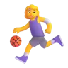 Woman Bouncing Ball: Light Skin Tone Emoji ⛹🏻‍♀️ image - Microsoft 3D Fluent style