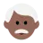Man: Medium-Dark Skin Tone, White Hair