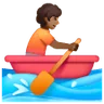 Person Rowing Boat: Medium-Dark Skin Tone Emoji 🚣🏾 image - Samsung style