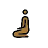 Man Kneeling: Medium-Dark Skin Tone Emoji 🧎🏾‍♂️ image - OpenMoji style