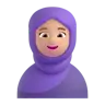 Woman With Headscarf: Medium-Light Skin Tone Emoji 🧕🏼 image - Microsoft 3D Fluent style