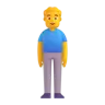 Man Standing Emoji 🧍‍♂️ image - Microsoft 3D Fluent style