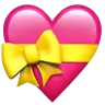 Эмодзи Сердце с бантиком 💝 image - Apple style