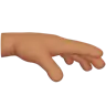Palm Down Hand: Medium Skin Tone Emoji 🫳🏽 image - Apple style