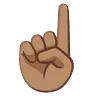 Index Pointing Up: Medium Skin Tone Emoji ☝🏽 image - Google Noto Color Animated style