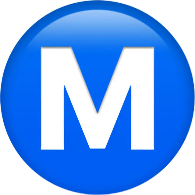 Círculo latino mayúscula M