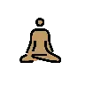 Man In Lotus Position: Medium Skin Tone Emoji 🧘🏽‍♂️ image - OpenMoji style