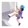Woman Climbing: Light Skin Tone Emoji 🧗🏻‍♀️ image - Microsoft 3D Fluent style