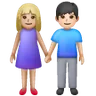Woman And Man Holding Hands: Medium-Light Skin Tone, Light Skin Tone Emoji 👩🏼‍🤝‍👨🏻 image - Samsung style