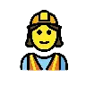 Woman Construction Worker Emoji 👷‍♀️ image - OpenMoji style