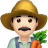 Man Farmer: Light Skin Tone Emoji 👨🏻‍🌾 image - Apple style