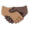 Handshake: Medium Skin Tone, Dark Skin Tone Emoji 🫱🏽‍🫲🏿 image - Google Noto Color Animated style