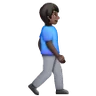 Man Walking Facing Right: Dark Skin Tone Emoji 🚶🏿‍♂️‍➡️ image - Samsung style