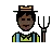 Man Farmer: Dark Skin Tone