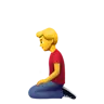 Man Kneeling Emoji 🧎‍♂️ image - Apple style