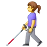Woman With White Cane Emoji 👩‍🦯 image - Samsung style