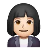 Woman Office Worker: Light Skin Tone Emoji 👩🏻‍💼 image - Samsung style