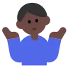Man Shrugging: Dark Skin Tone Emoji 🤷🏿‍♂️ image - Tossface style