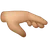Palm Down Hand: Medium Skin Tone