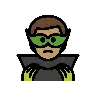 Man Supervillain: Medium Skin Tone Emoji 🦹🏽‍♂️ image - OpenMoji style