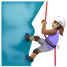 Woman Climbing: Medium Skin Tone Emoji 🧗🏽‍♀️ image - Samsung style