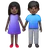 Woman And Man Holding Hands: Dark Skin Tone