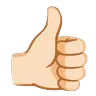 Thumbs Up: Light Skin Tone Emoji 👍🏻 image - Google Noto Color Animated style
