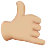 Call Me Hand: Medium-Light Skin Tone Emoji 🤙🏼 image - Apple style