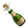 瓶子软木塞弹飞出 Emoji 🍾 image - Telegram style