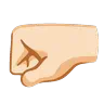 Left-Facing Fist: Light Skin Tone Emoji 🤛🏻 image - Google Noto Color Animated style