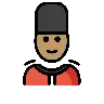 Guard: Medium Skin Tone Emoji 💂🏽 image - OpenMoji style