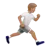 Person Running Facing Right: Medium Skin Tone