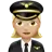 Woman Pilot: Medium-Light Skin Tone