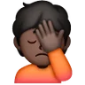 Person Facepalming: Dark Skin Tone Emoji 🤦🏿 image - Samsung style